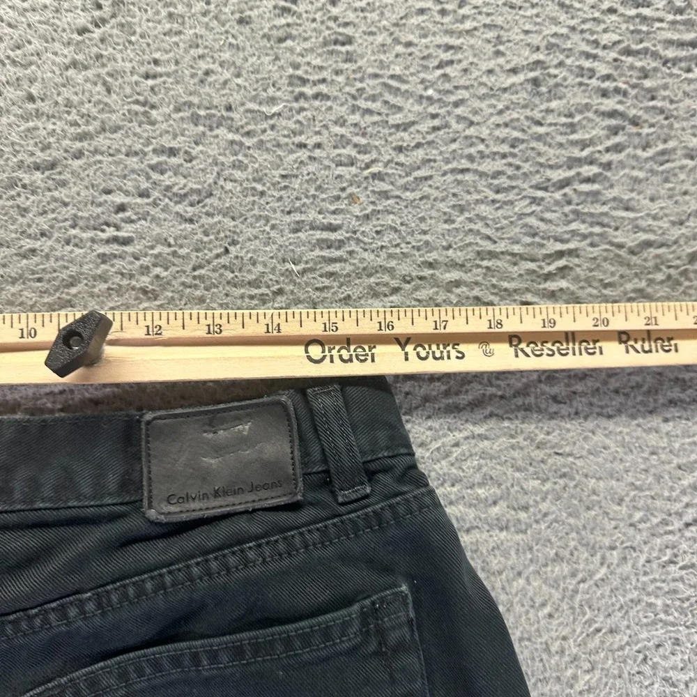 Vintage Calvin Klein Jeans Men 32x29 Black Cotton Denim Straight Workwear Travel